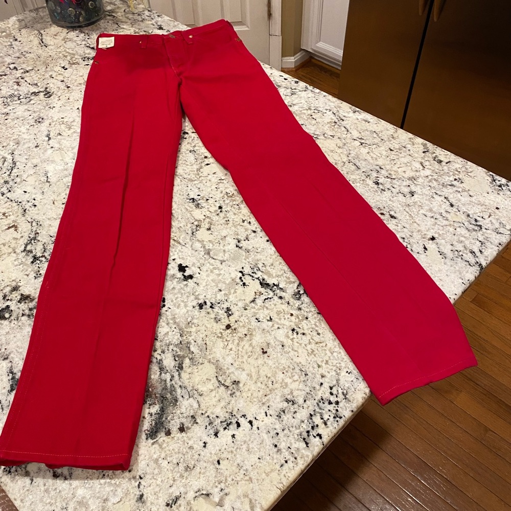 Wrangler Red Slim Fit Jeans NWT 28x36